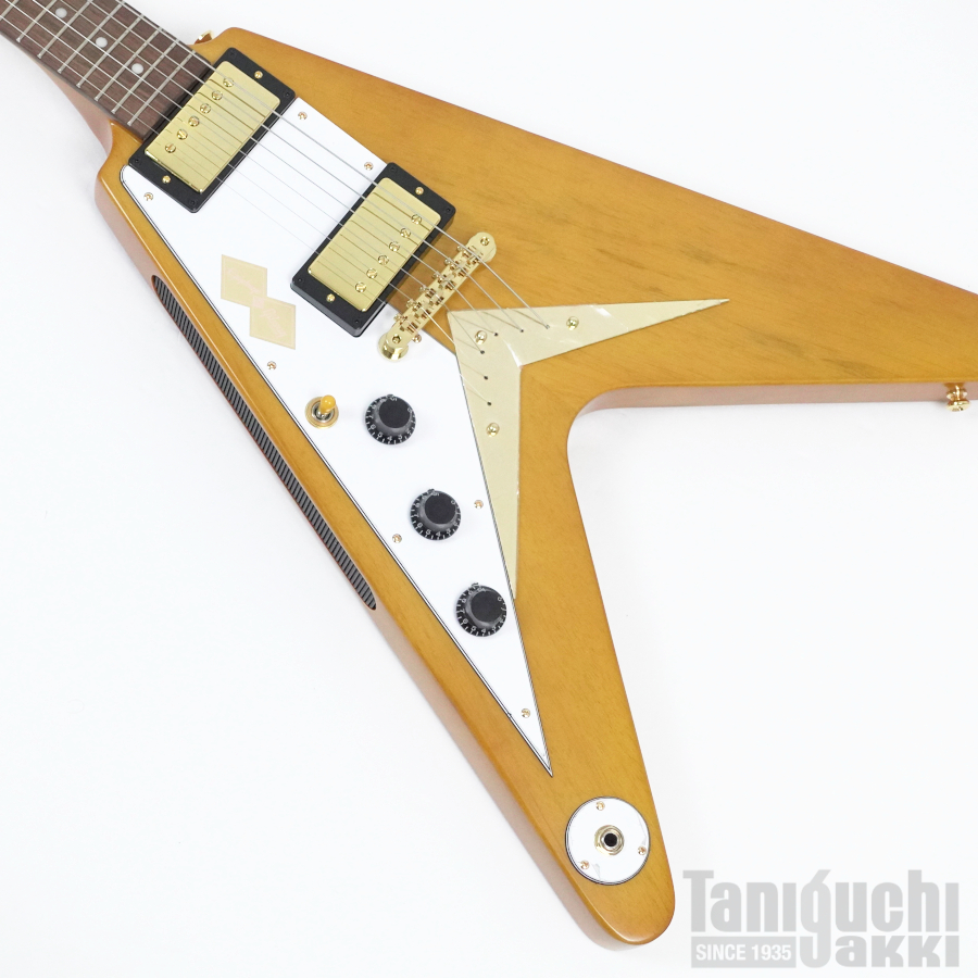 Epiphone Inspired By Gibson Custom 1958 Korina Flying V Left