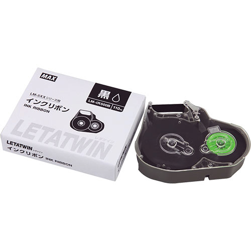 たのめーる】マックス レタツイン インクリボンカセット 110m巻 黒 LM