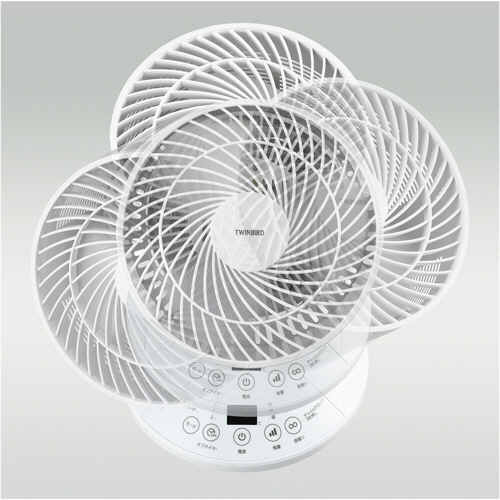 たのめーる】ツインバード 温度センサー付サーキュレーター ホワイト