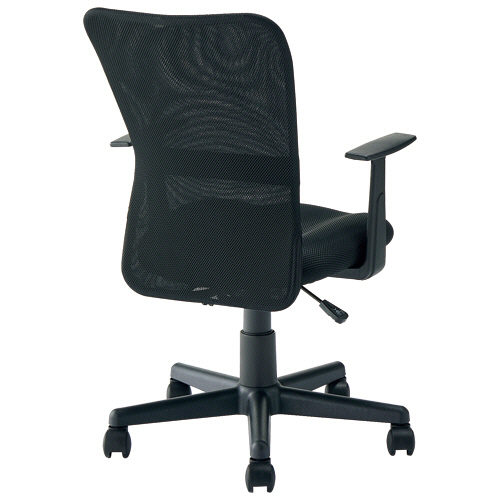 たのめーる】ナカバヤシ らくらくメッシュチェア 肘なし ブラック