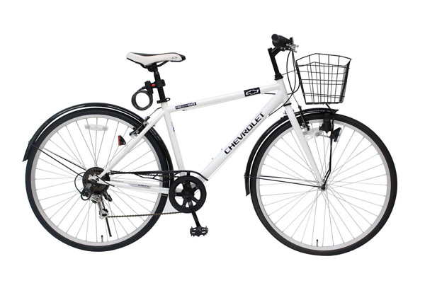 送料無料】シボレー製6段ギア クロスバイク 700Cの通販◇ホワイト
