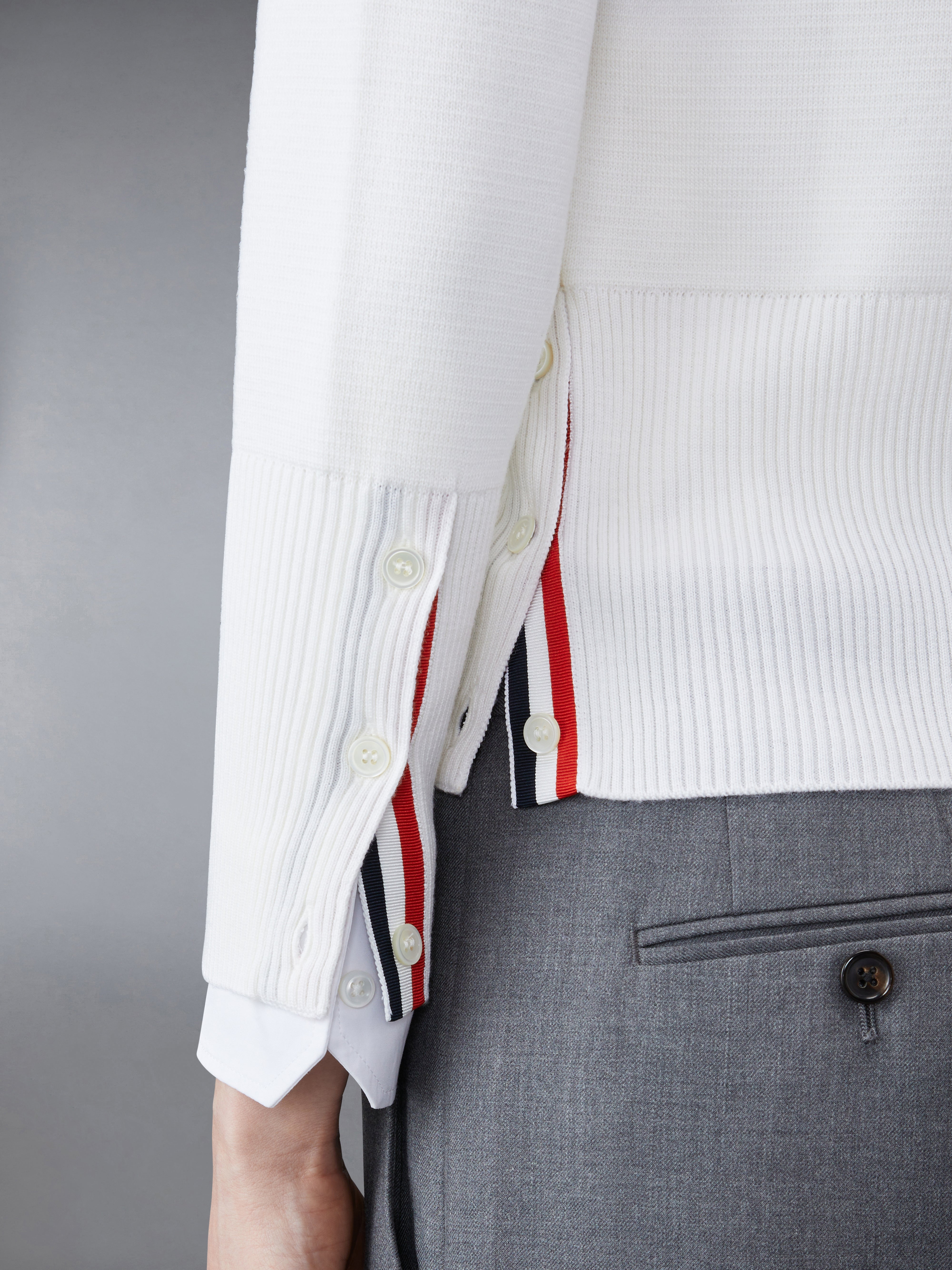 ウール 4BAR Vネック カーディガン | Thom Browne