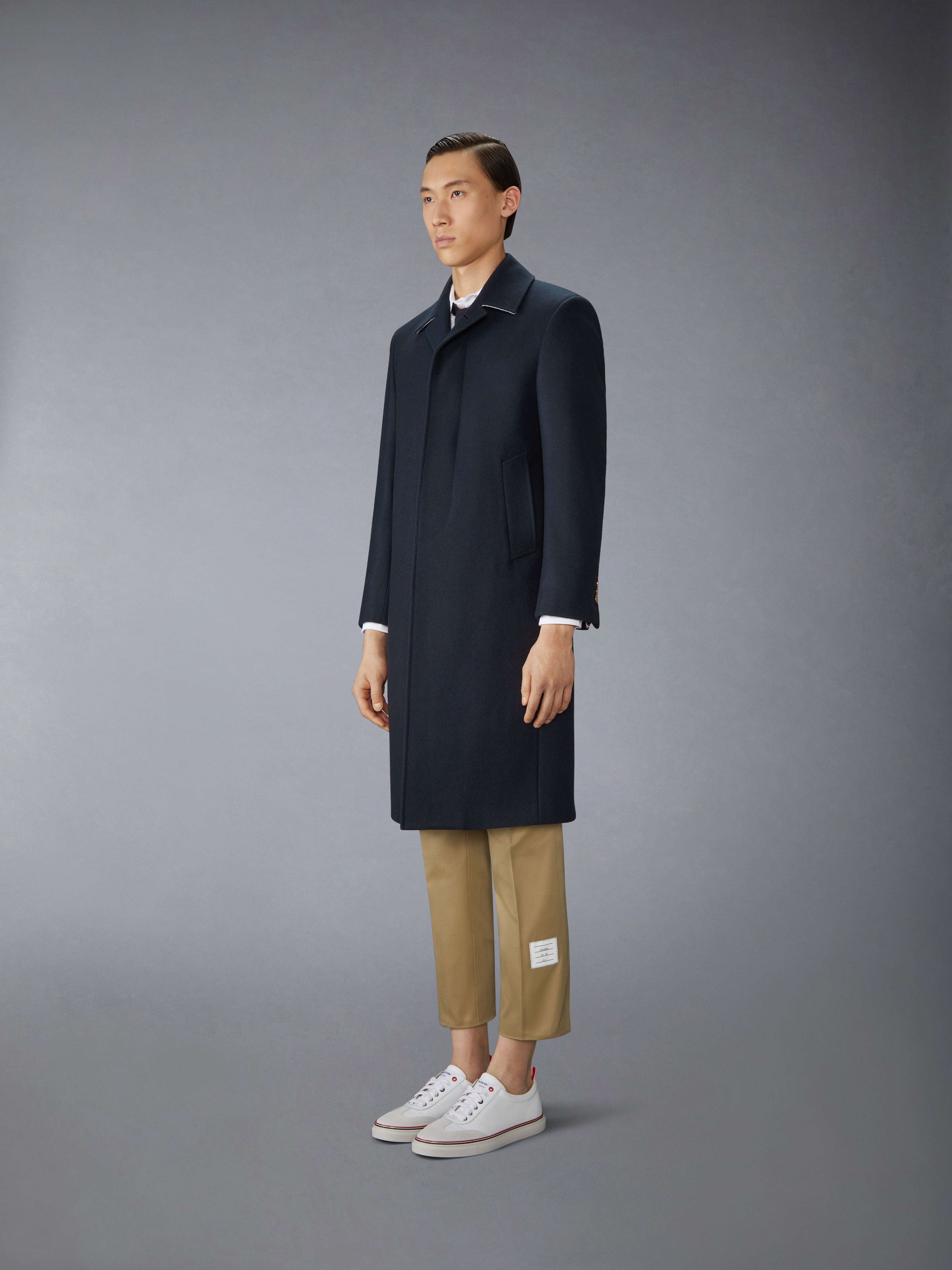 Melton Classic Bal Collar Overcoat | Thom Browne