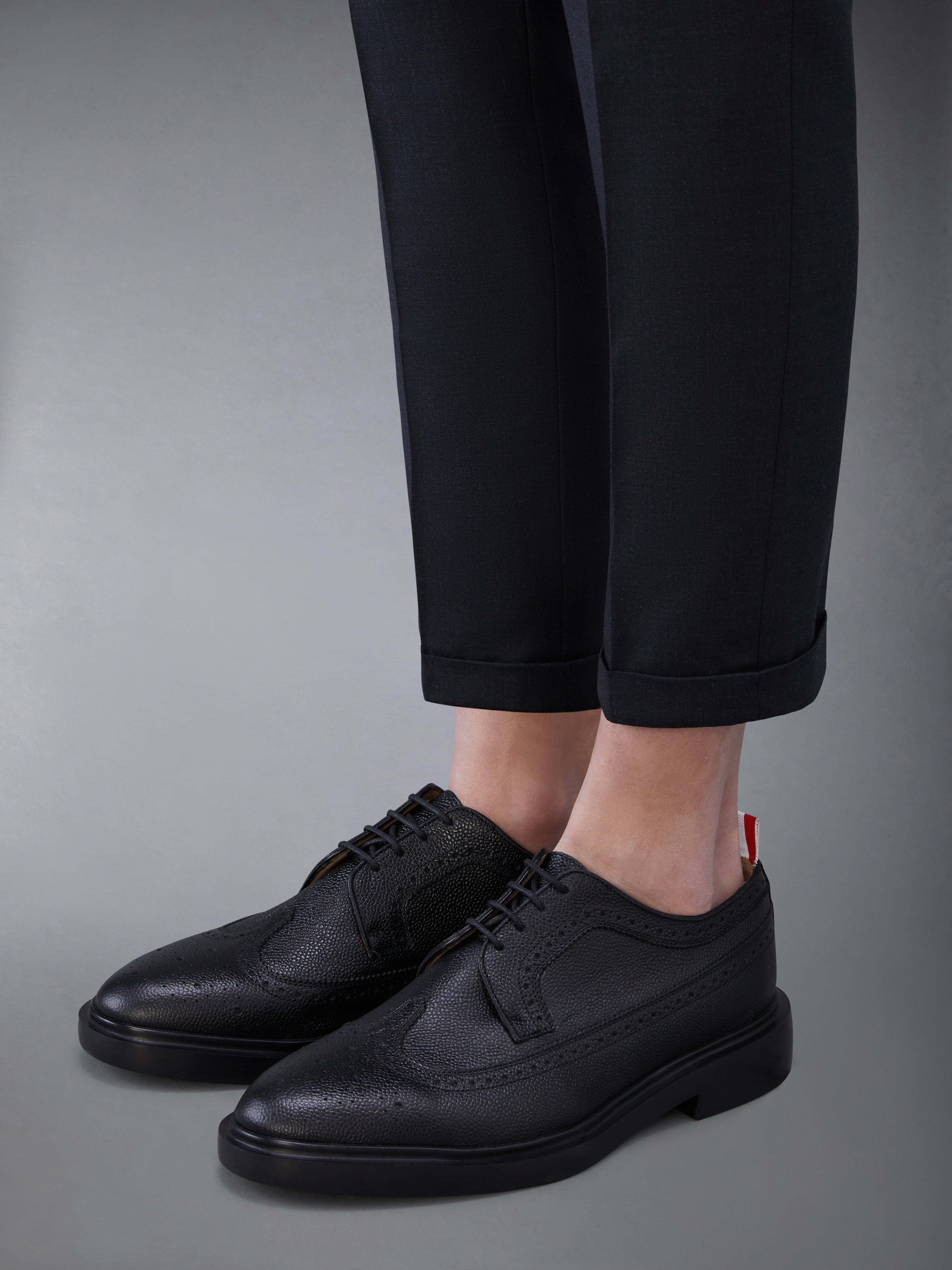 ペブル グレイン レラバー ソール ロングウィング ブローグ | Thom Browne