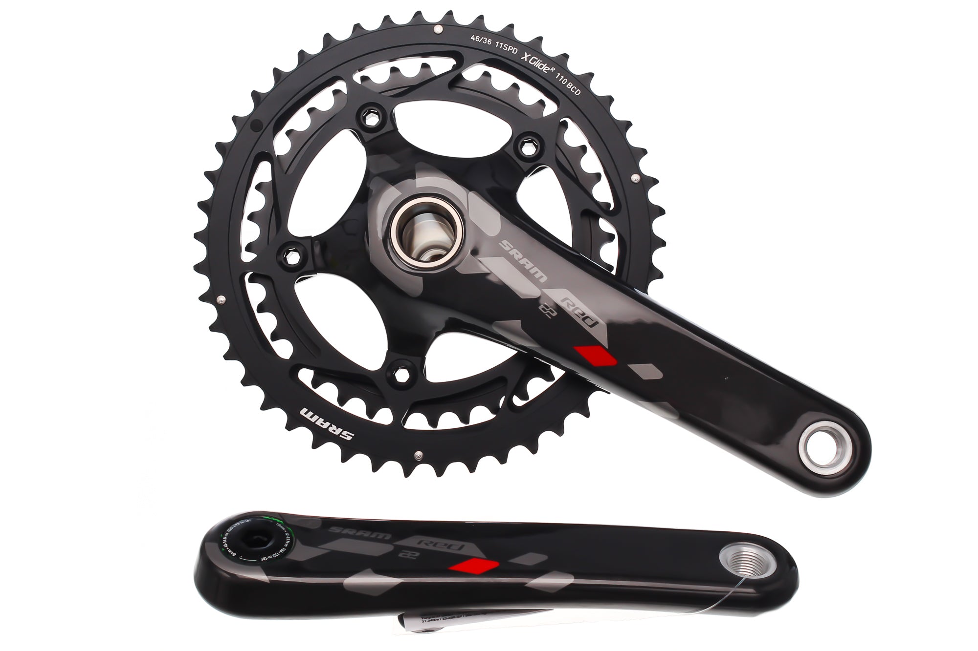 SRAM Red 22 Crank Set 11 Speed 172.5mm 46/36T 11 | The Pro's Closet