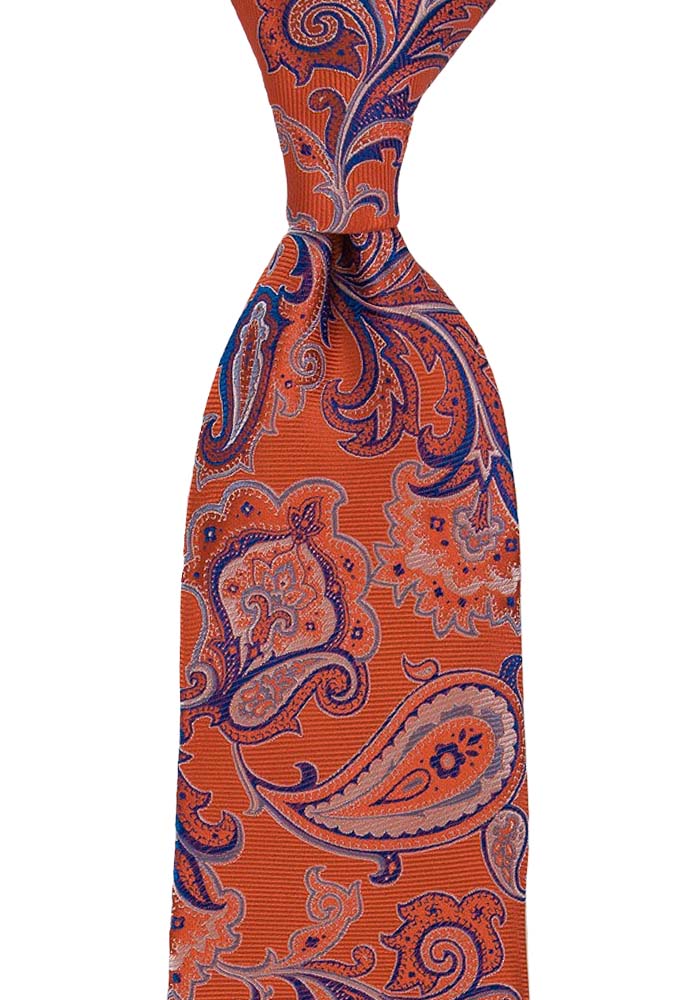 TEN PAISLEY S/S ORANGE S』 Burnt Orange Paisley Tie | Cheap