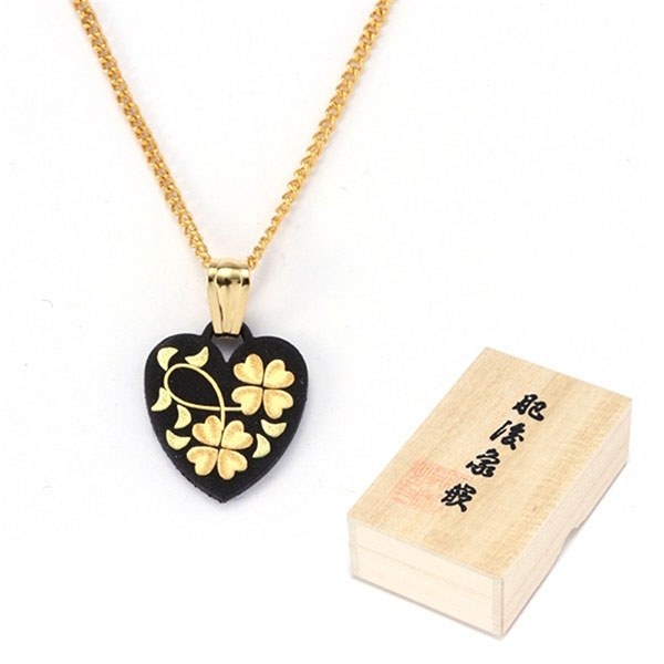 肥後象嵌光助】ペンダント(ハートクローバー）: ファッション｜鶴屋