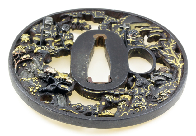 刀装具 鉄鍔 鐔 ① 武具 刀 鉄元堂尚房 鐔 昇龍図 鉄元堂尚房 | あやかし堂