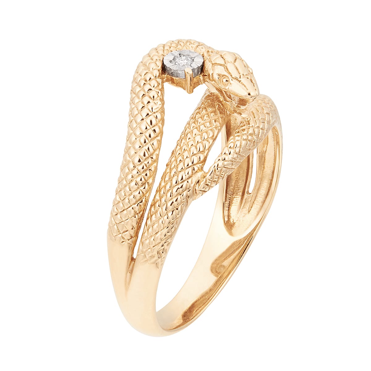 K10イエローゴールド/K10ホワイトゴールドダイヤモンドリング(RFR083