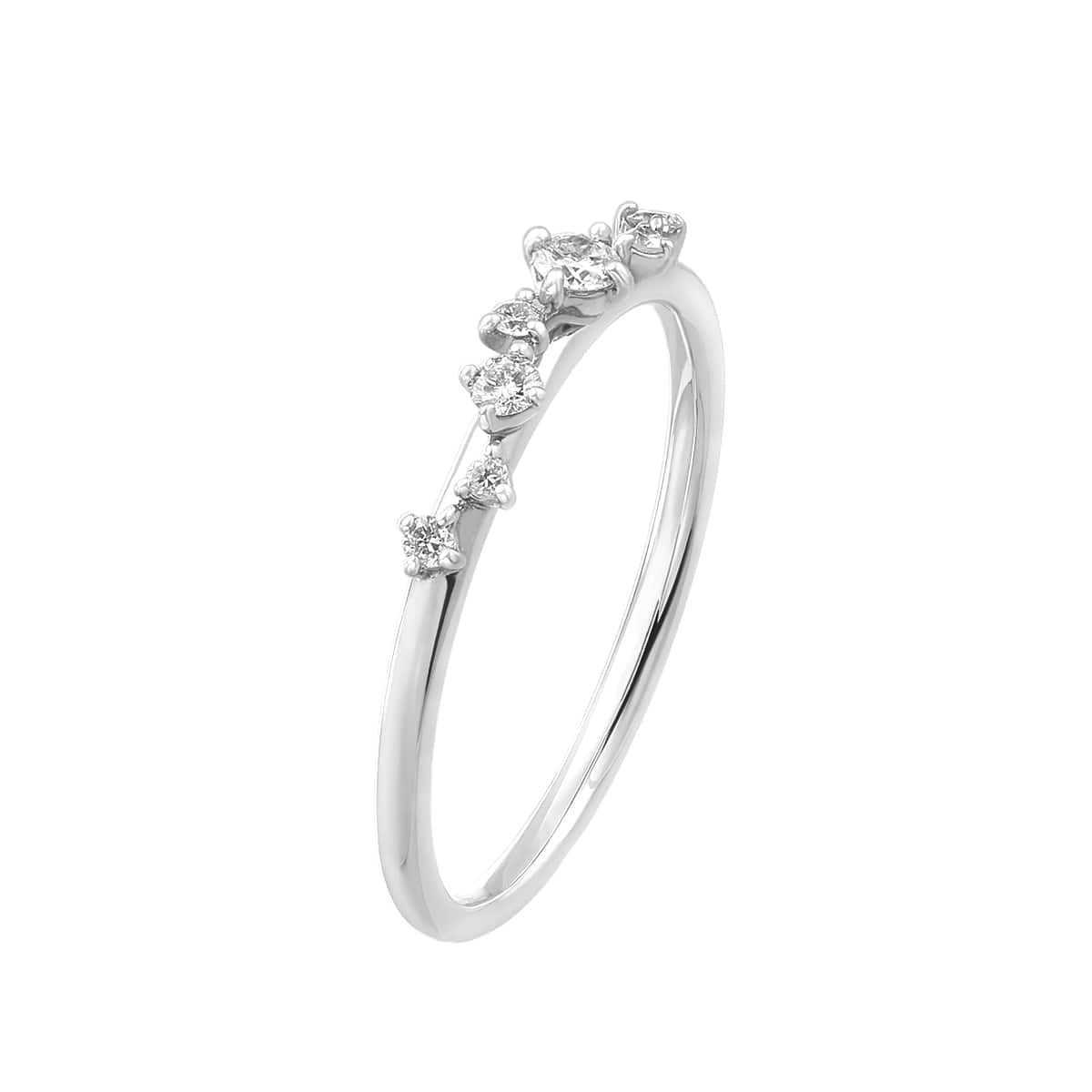 K18ホワイトゴールドダイヤモンドリング(RFR086-001)|TSUTSUMI