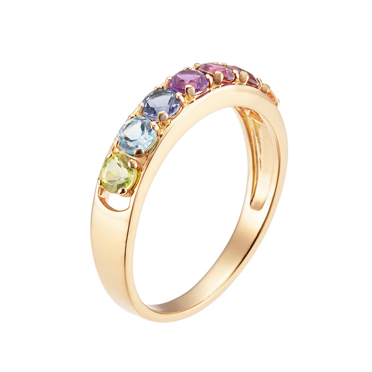 K10イエローゴールドマルチストーンリング(RFR184)|TSUTSUMI