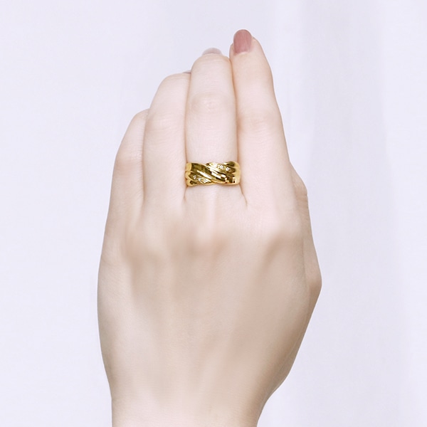 K18イエローゴールドダイヤモンドリング(RFR243)|TSUTSUMI（ジュエリー