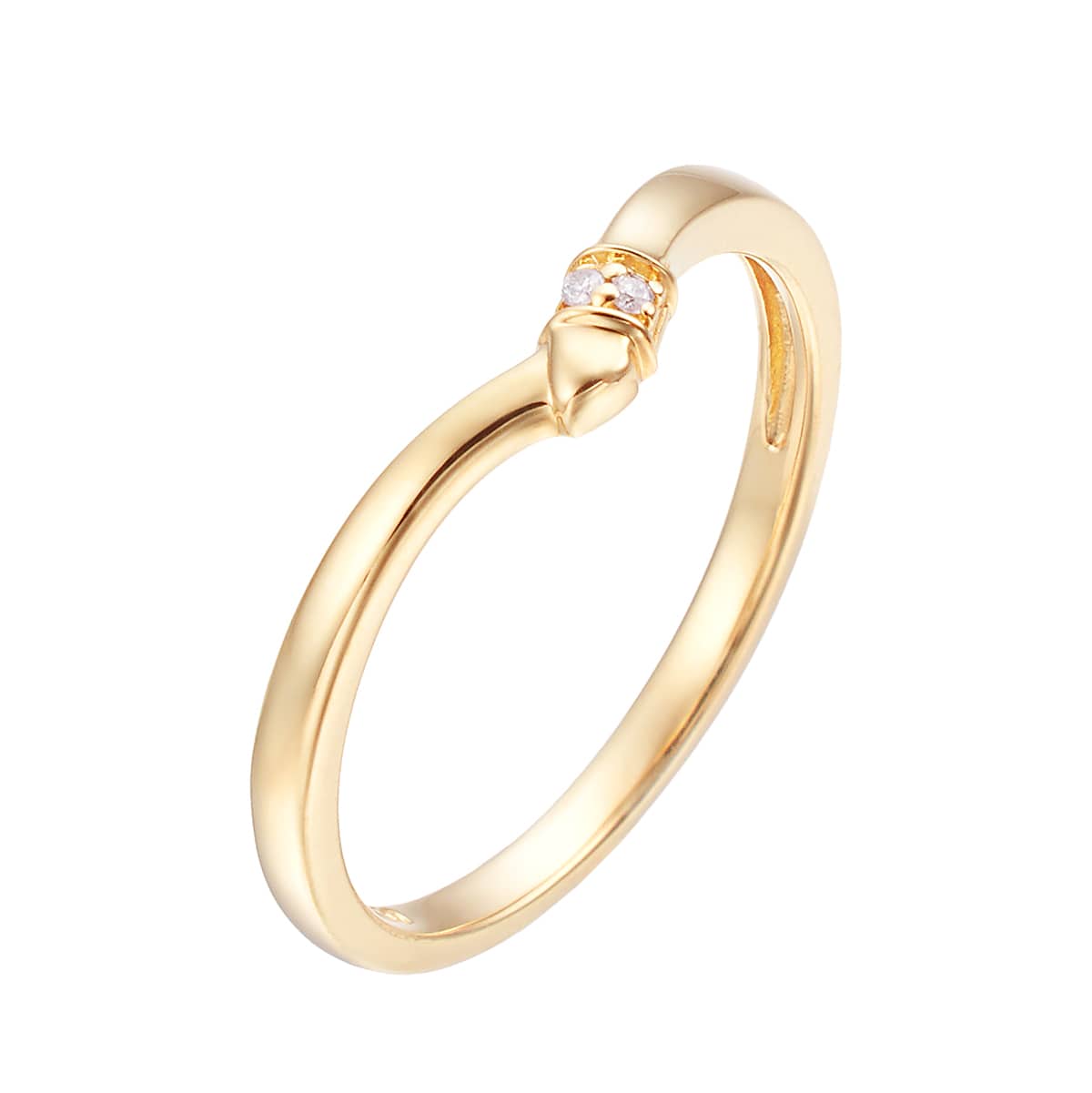 K10イエローゴールドダイヤモンドリング（ピンキーリング）(RFR335-001