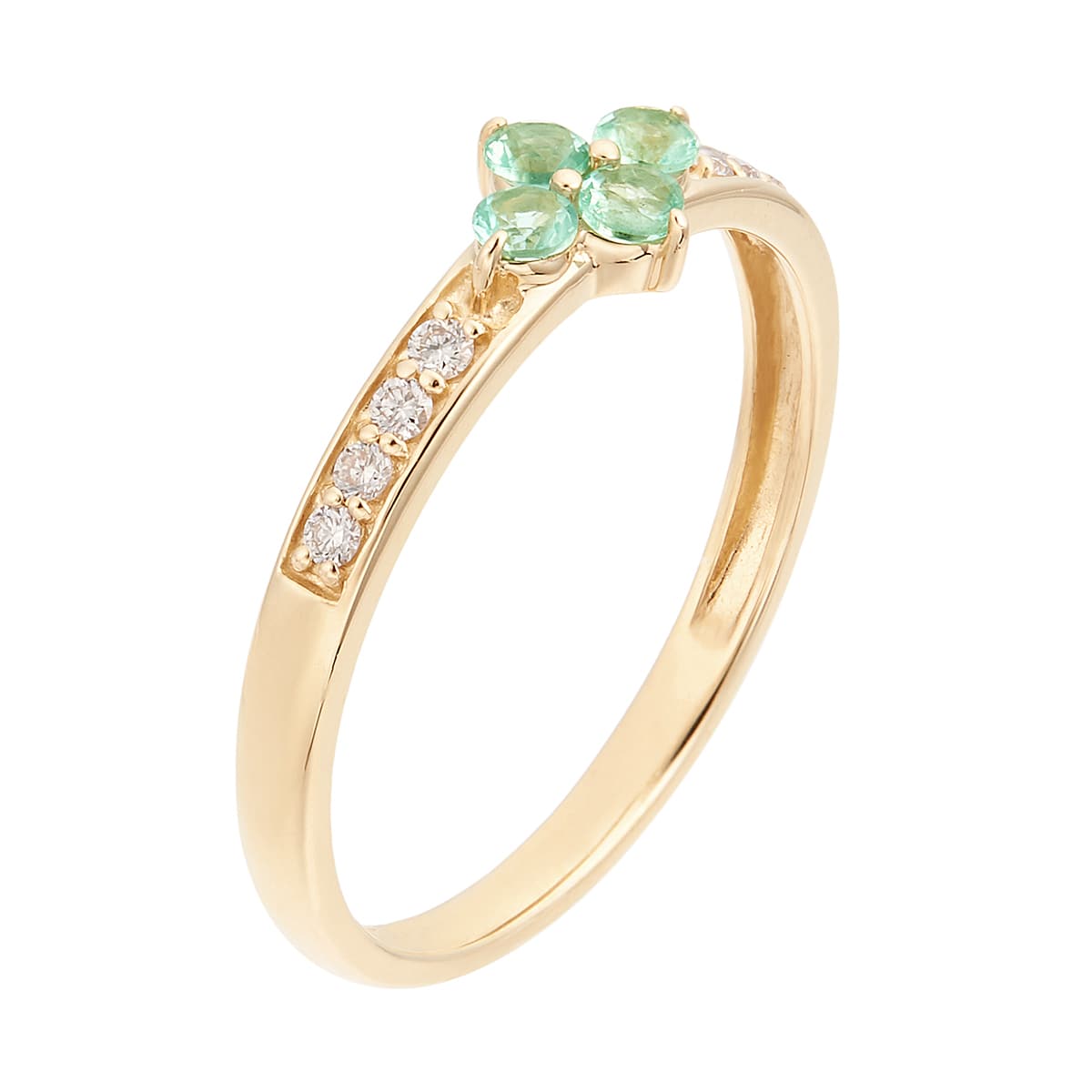 K10イエローゴールドエメラルドリング(RFR449-002)|TSUTSUMI