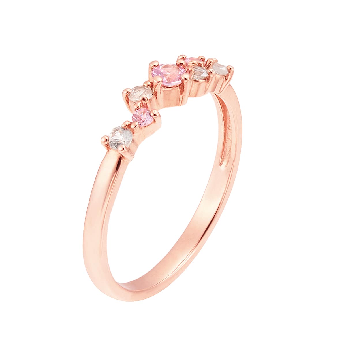 K10ピンクゴールドピンクサファイアリング（ピンキーリング）(RFR620