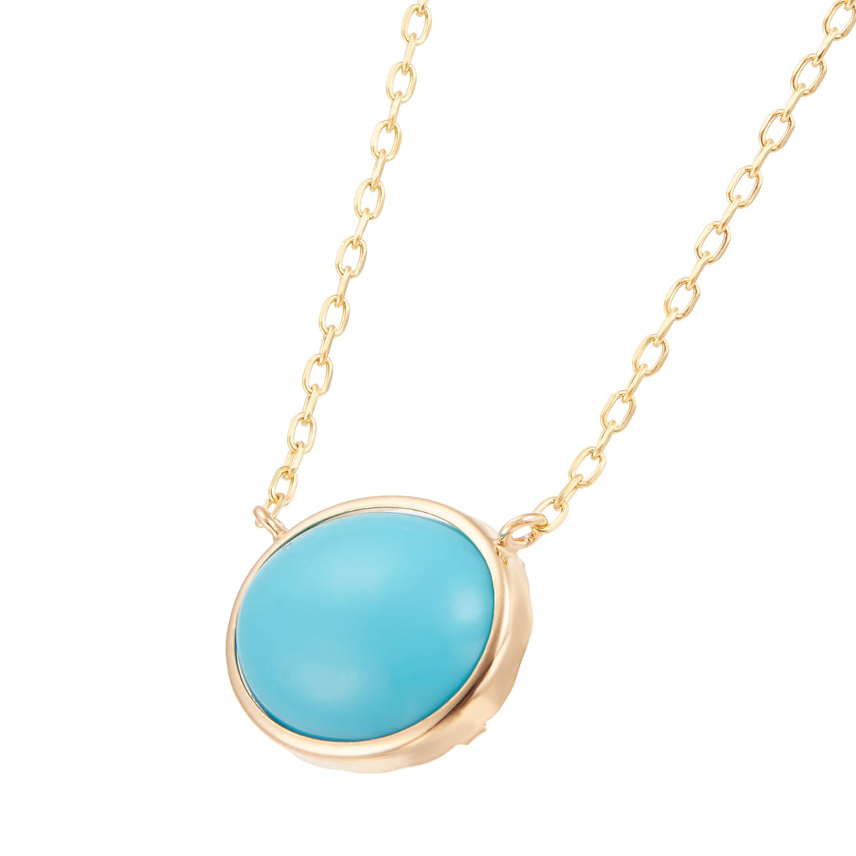 K10イエローゴールドターコイズネックレス(RPN549-002)|TSUTSUMI