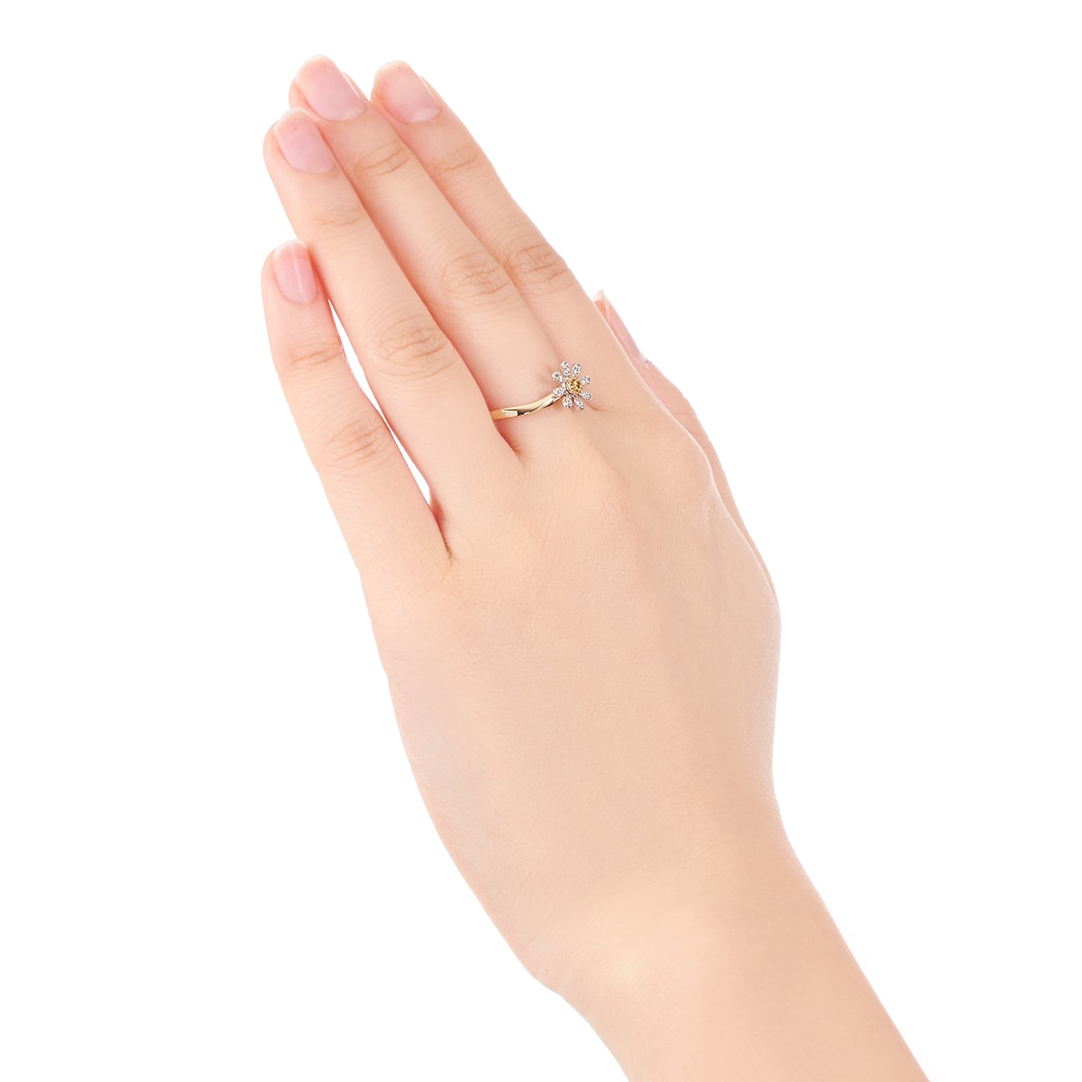 K10イエローゴールド/K10ホワイトゴールドイエローサファイアリング