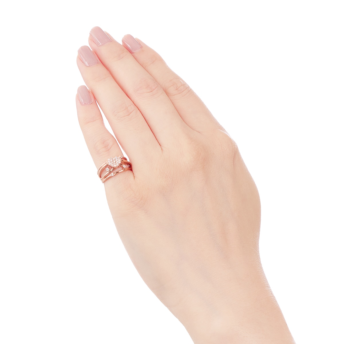 K10ピンクゴールドダイヤモンドリング（ピンキーリング）(RFR406-001