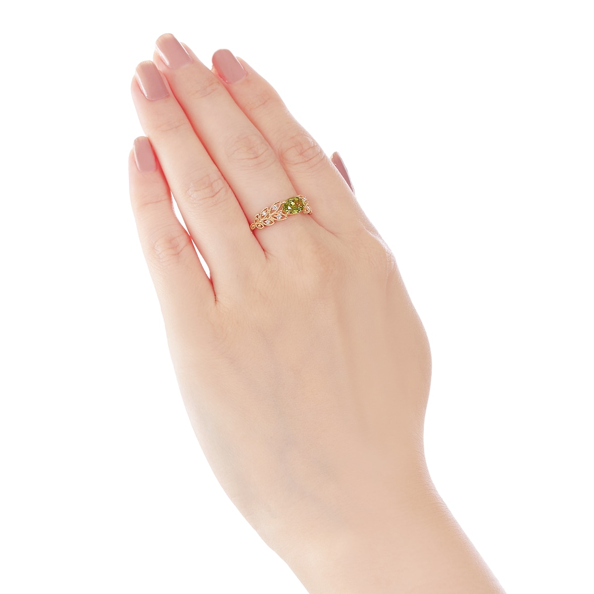 K10イエローゴールドペリドットリング(RFR742-001)|TSUTSUMI