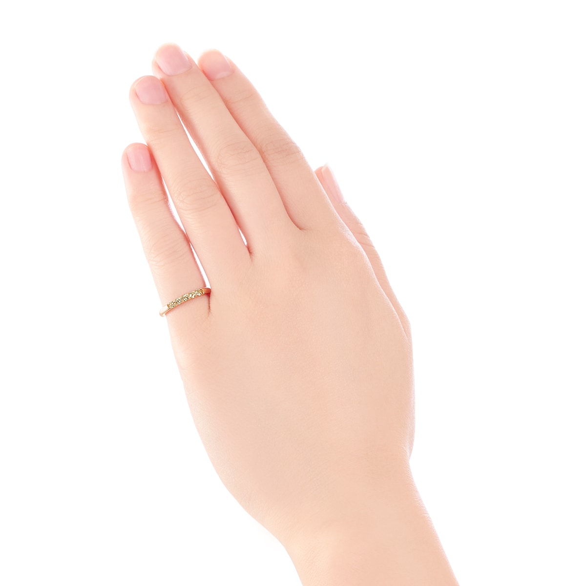 K10イエローゴールドペリドットリング（ピンキーリング）: リング