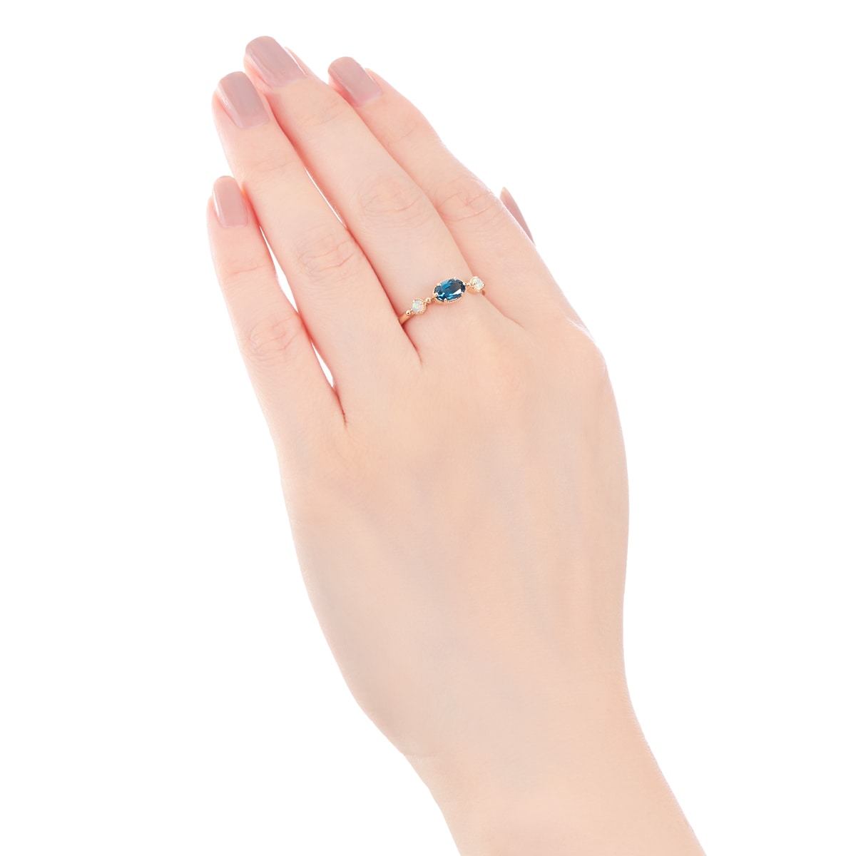 K10イエローゴールドロンドンブルートパーズリング(RFR908-001