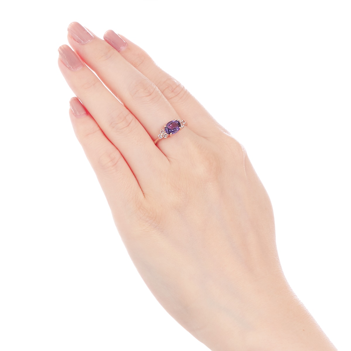 K10ピンクゴールドアメシストリング(RFR909)|TSUTSUMI（ジュエリー