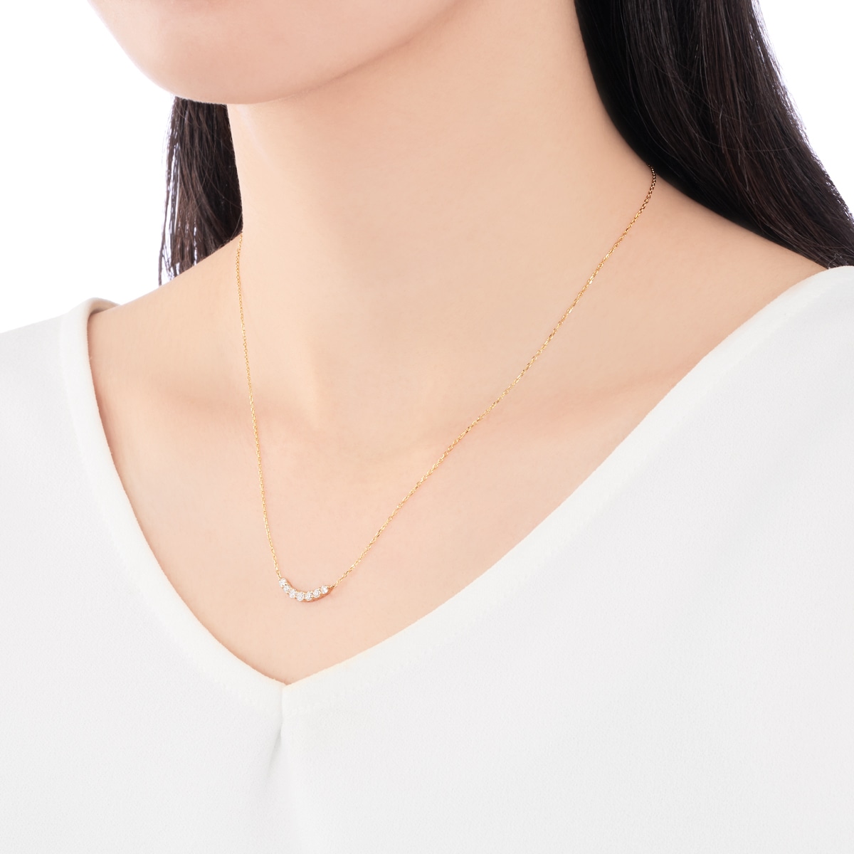 K10イエローゴールドダイヤモンドネックレス(RPN982-001)|TSUTSUMI