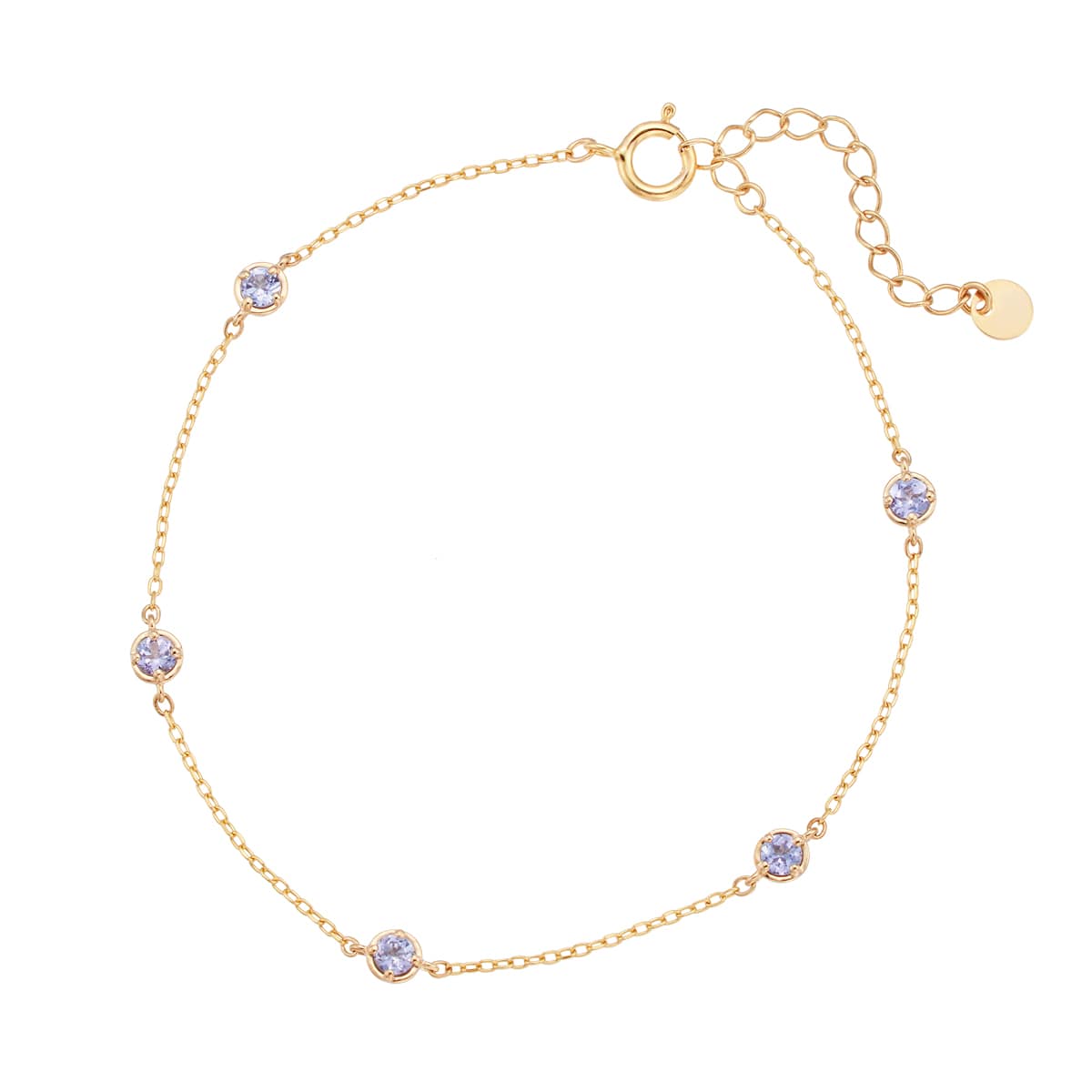 K10イエローゴールドタンザナイトブレスレット(RBL644)|TSUTSUMI