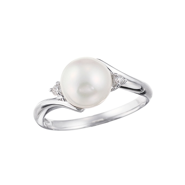 プラチナアコヤ真珠リング（8mm）(RFR097-001)|TSUTSUMI（ジュエリー
