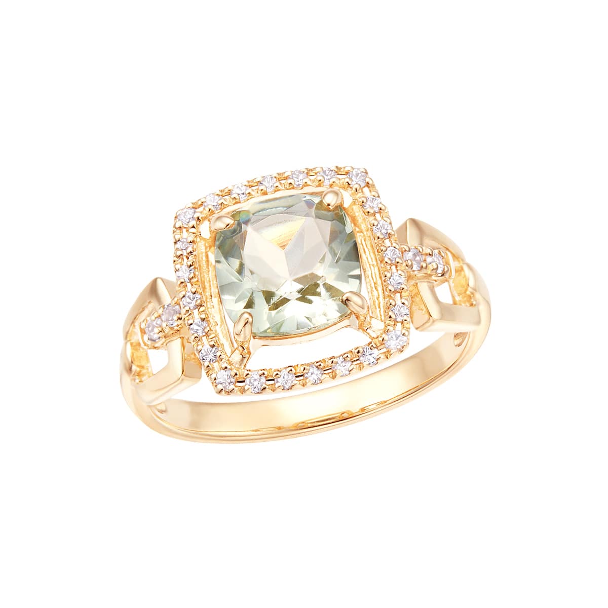 K10イエローゴールドグリーンアメシストリング(RFR243-002)|TSUTSUMI