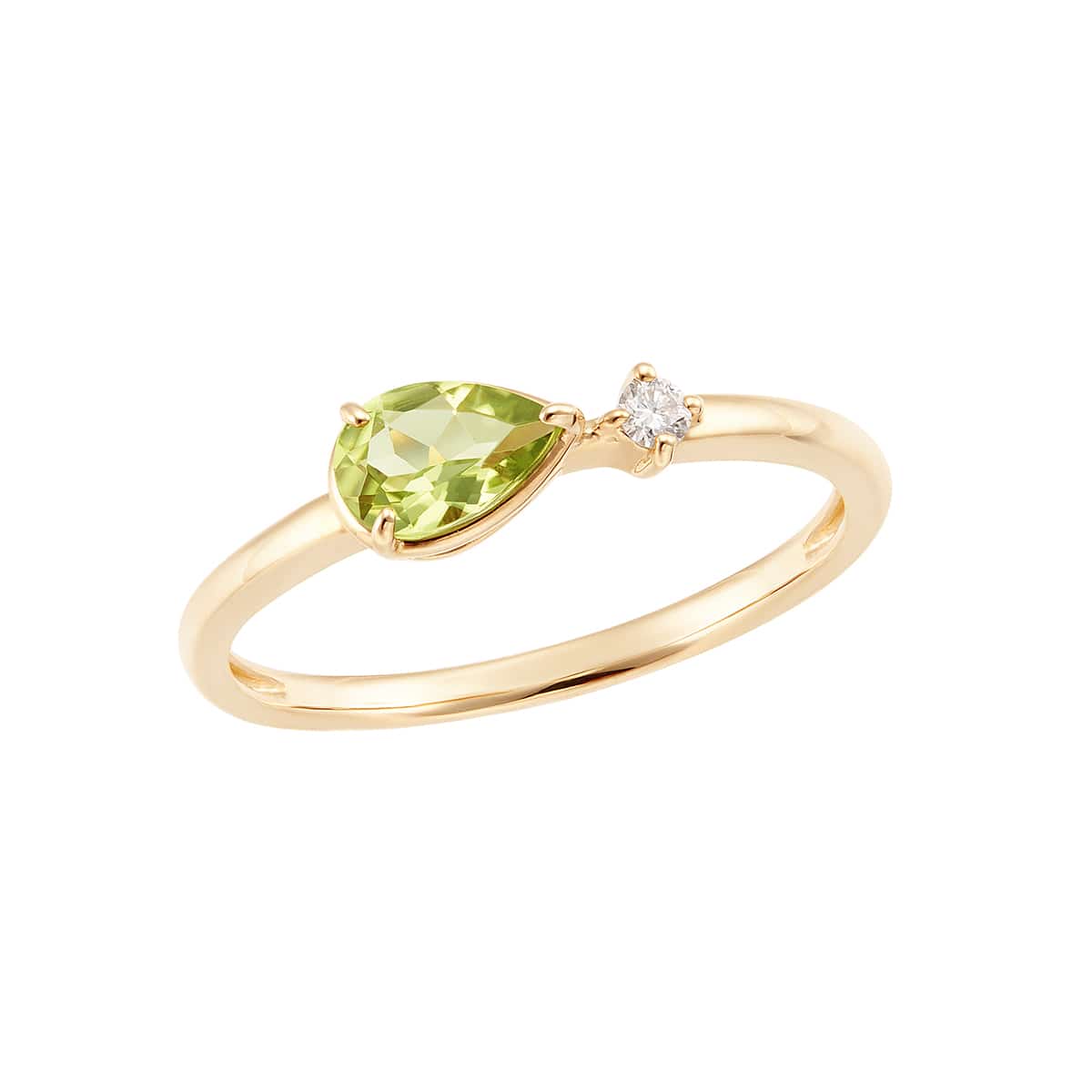 K10イエローゴールドペリドットリング(RFR706-002)|TSUTSUMI