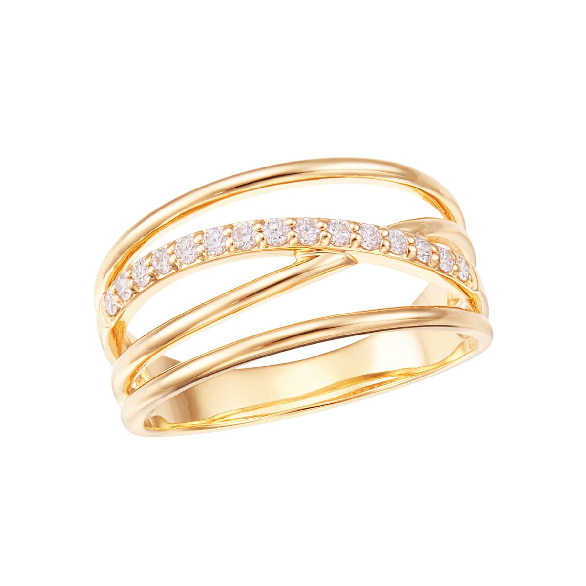 K18イエローゴールドダイヤモンドリング(RFR865-002)|TSUTSUMI