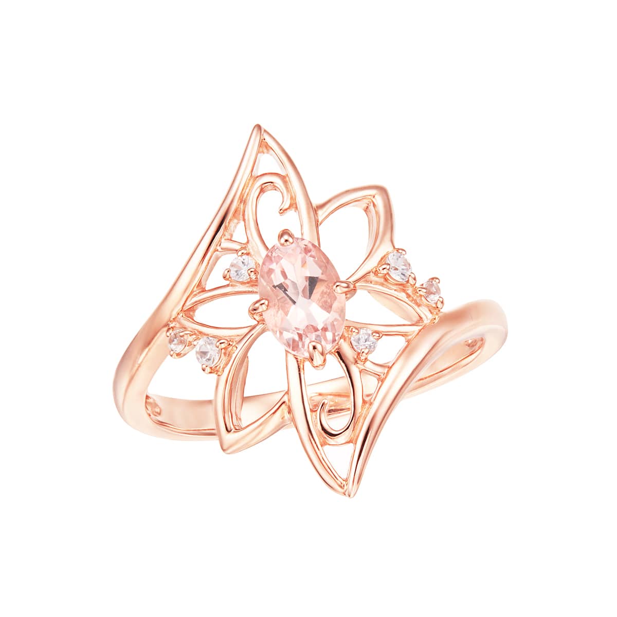 K10ピンクゴールドモルガナイトリング(RFR911-002)|TSUTSUMI