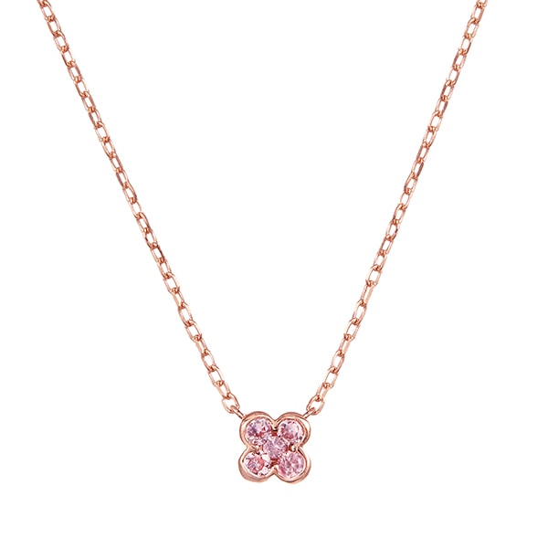 K10ピンクゴールドピンクサファイアネックレス(RPN214)|TSUTSUMI