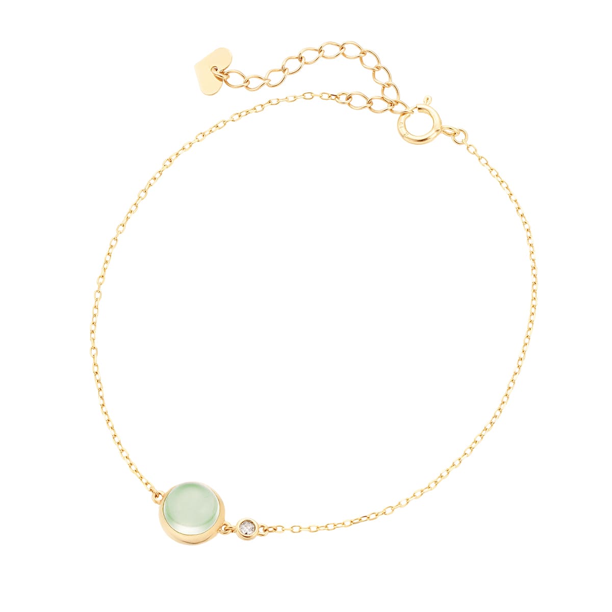 K10イエローゴールドグリーンアメシストブレスレット(RBL412)|TSUTSUMI