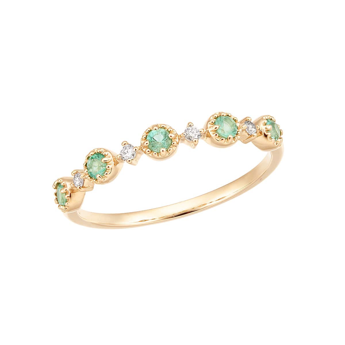 K10ホワイトゴールドエメラルドリング(RFR600)|TSUTSUMI（ジュエリー