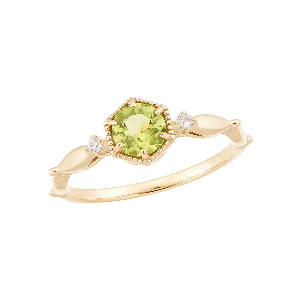 K10イエローゴールドグリーンアメシストリング(RFR243-001)|TSUTSUMI