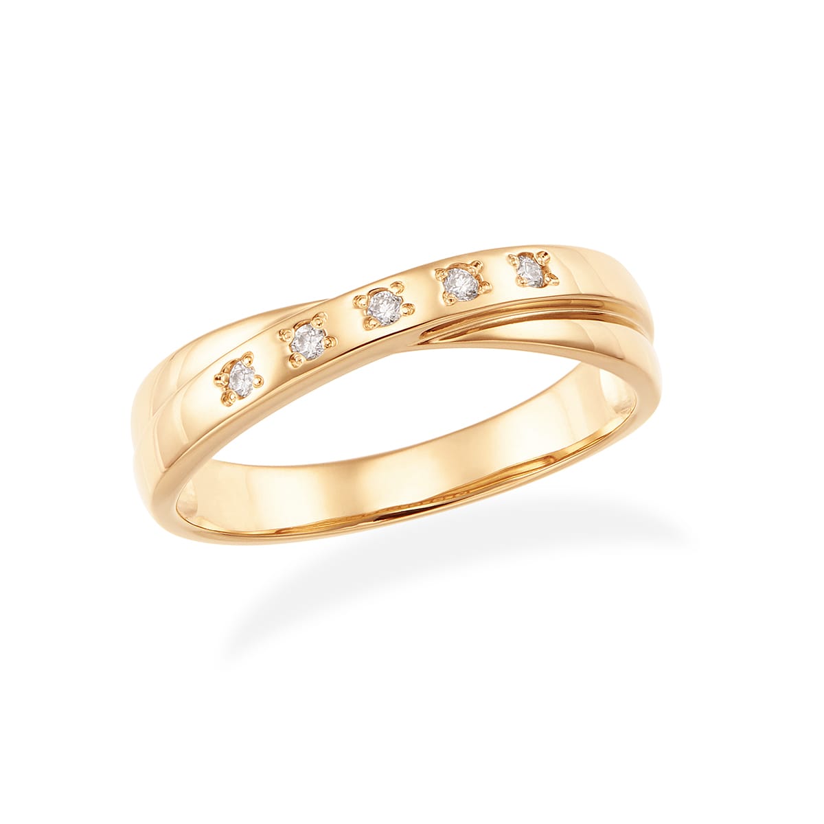 K18イエローゴールドダイヤモンドペアリング(RFR347-001)|TSUTSUMI