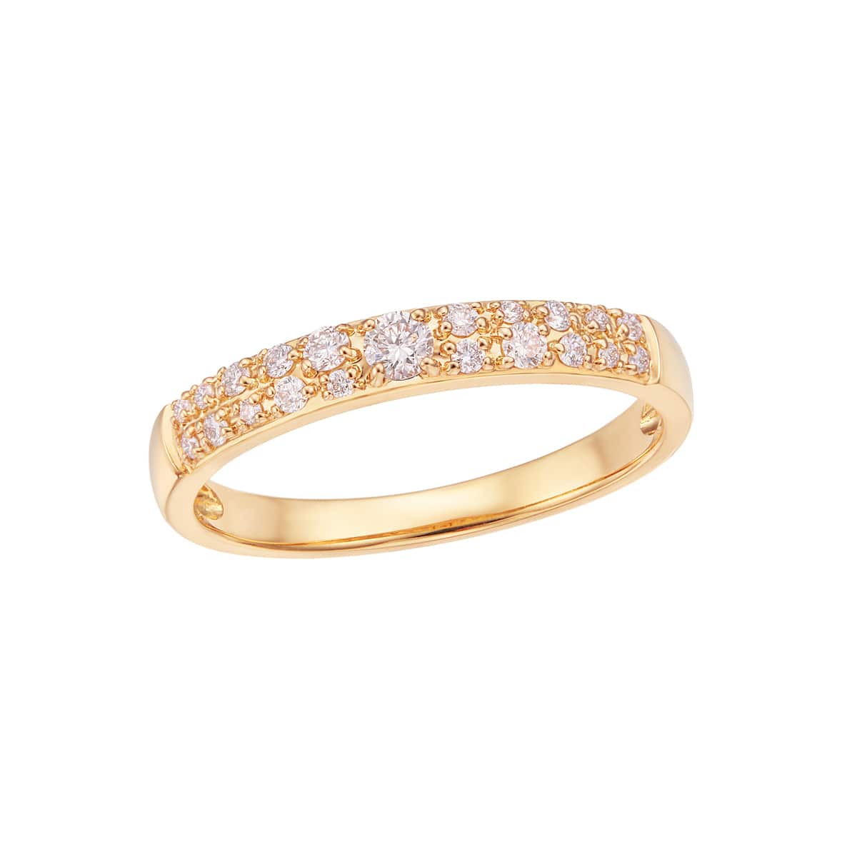 K18イエローゴールドダイヤモンドリング（ピンキーリング）(RFR733-001