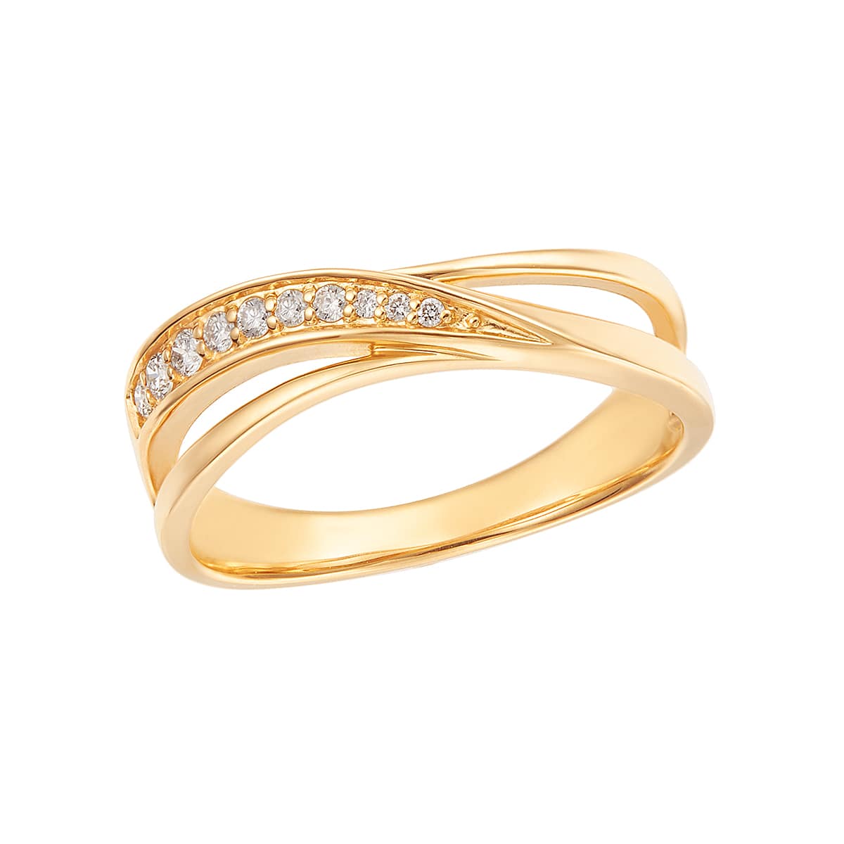 K18イエローゴールドダイヤモンドリング(RFR297-001)|TSUTSUMI