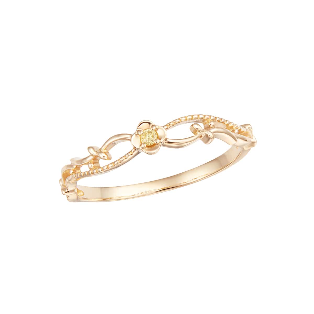 K10イエローゴールドダイヤモンドリング(RFR180-001)|TSUTSUMI