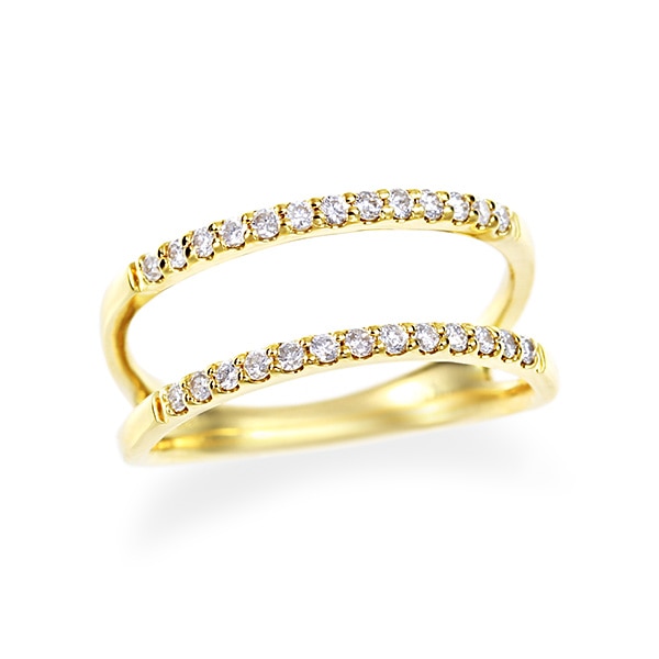 K18イエローゴールドダイヤモンドリング（ピンキーリング）(RFR462-001