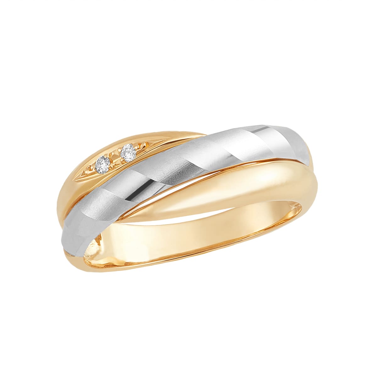 K18イエローゴールド/プラチナダイヤモンドリング(RFR942)|TSUTSUMI