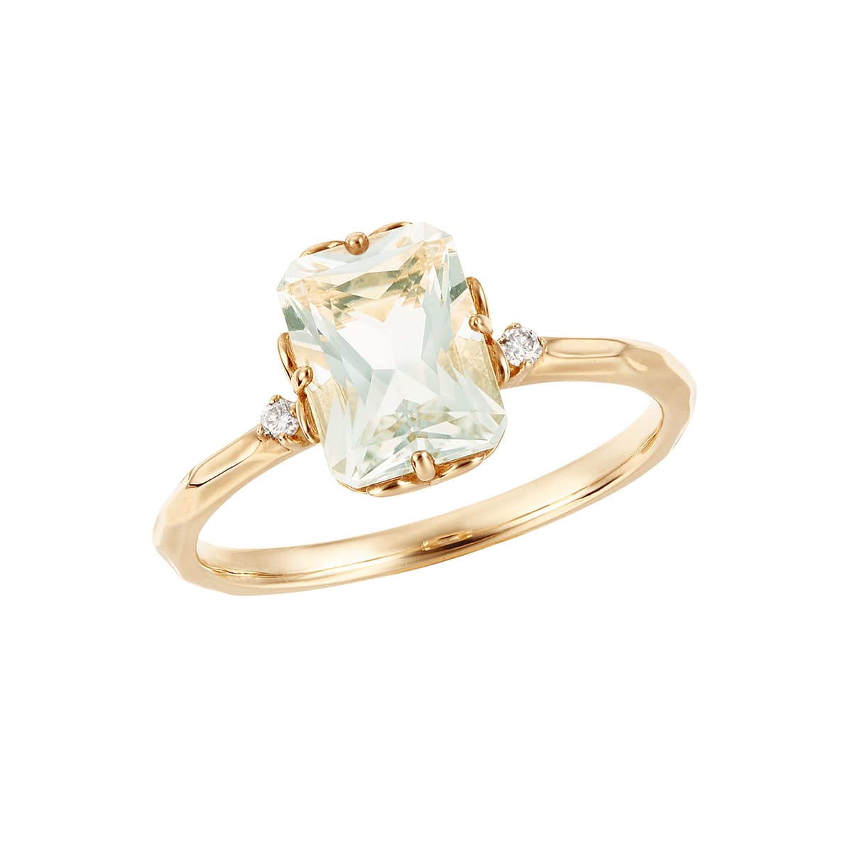 K10イエローゴールドグリーンアメシストリング(RFR947-001)|TSUTSUMI