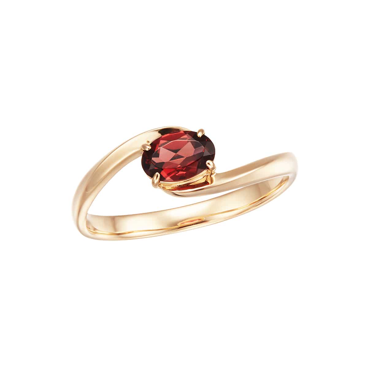 K10イエローゴールドアルマンダインガーネットリング(RFR974-002
