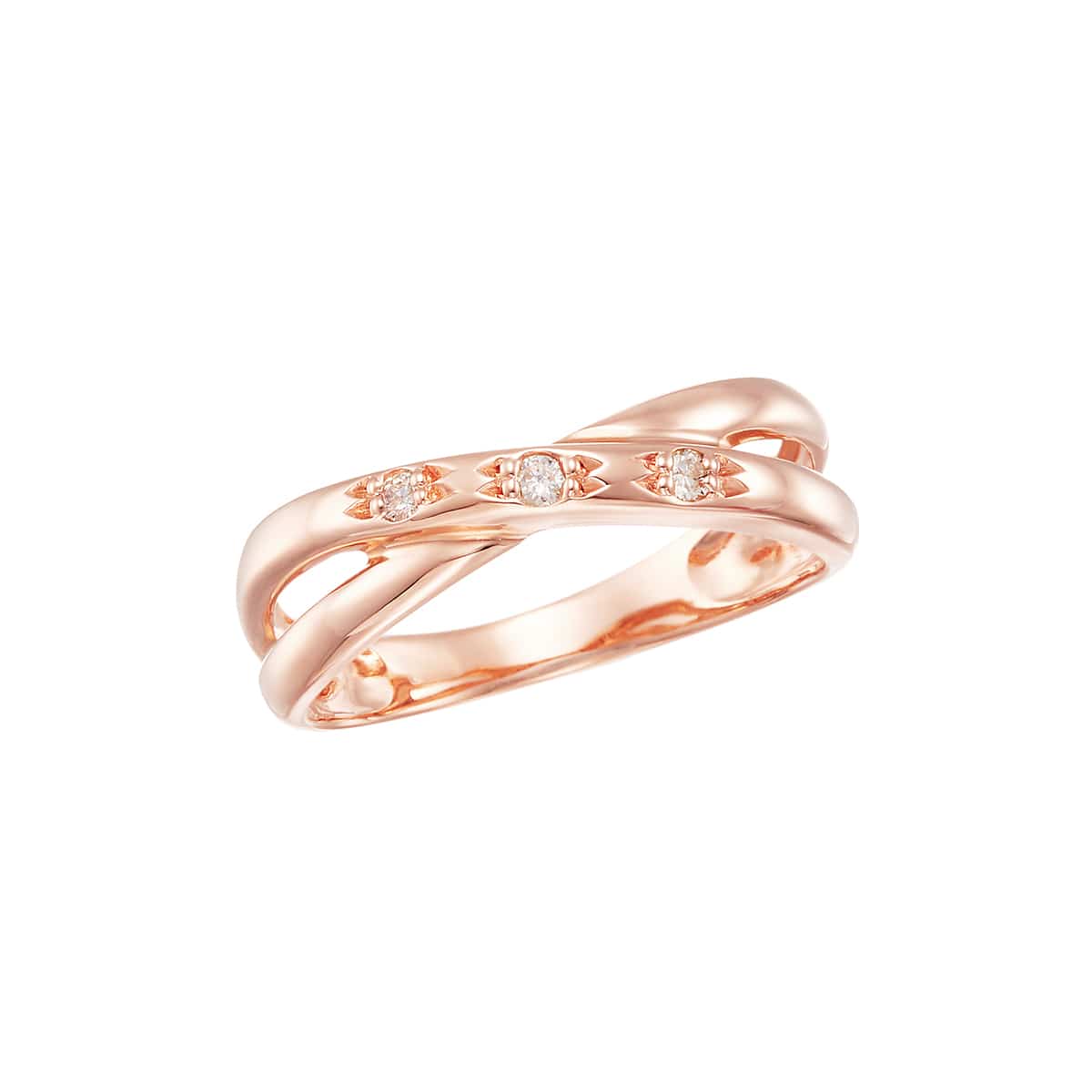 K10イエローゴールドダイヤモンドリング（ピンキーリング）(RFR138