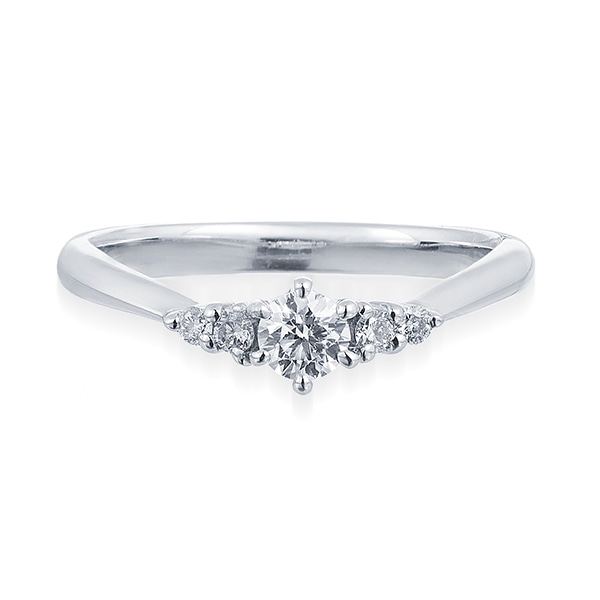 プラチナ鑑定書付ダイヤモンドリング（0.17カラット）(RKR316