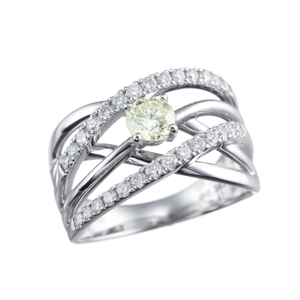 プラチナ鑑定書付ダイヤモンドリング（0.33カラット）(RKR296