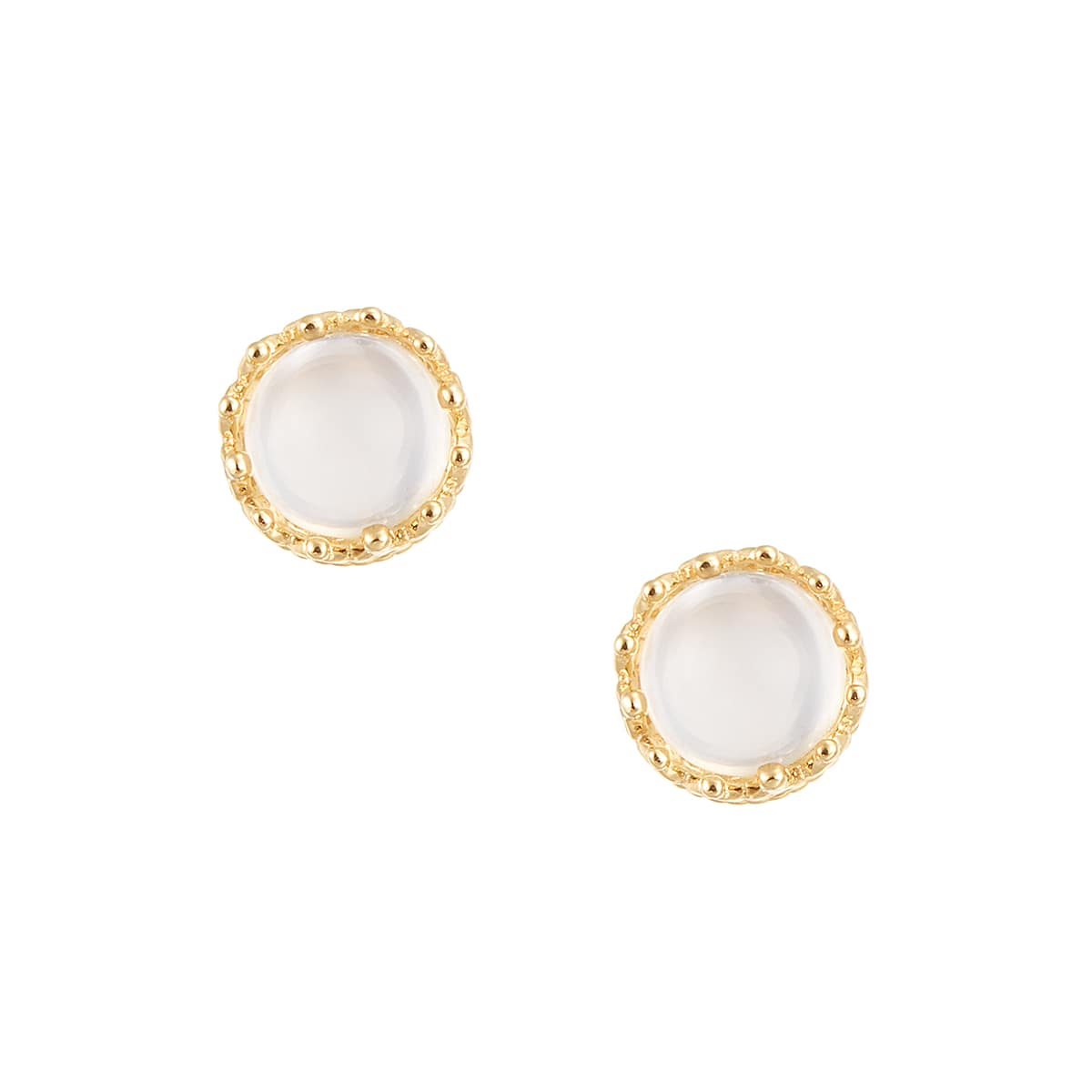 K10イエローゴールドムーンストーンピアス(RPE707)|TSUTSUMI