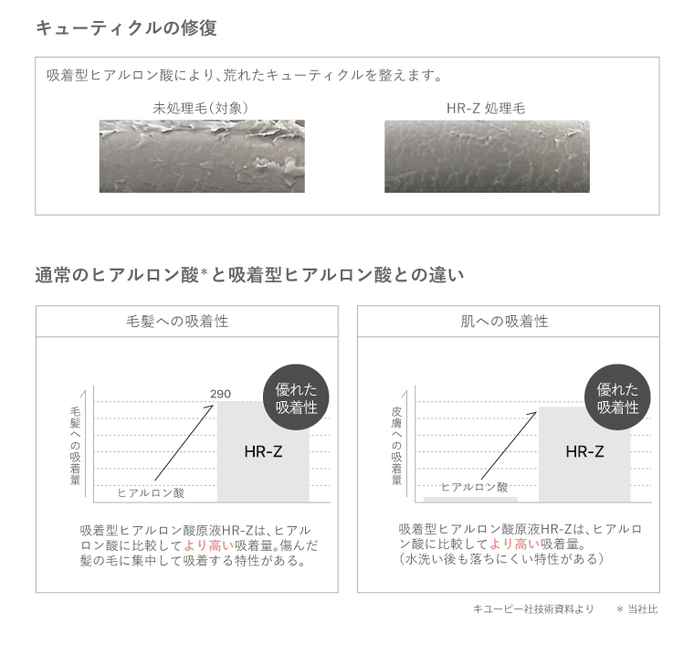 汗でも落ちにくい☆吸着型ヒアルロン酸原液 HR-Z | トゥヴェール